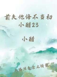 前夫他悔不当初小醋23